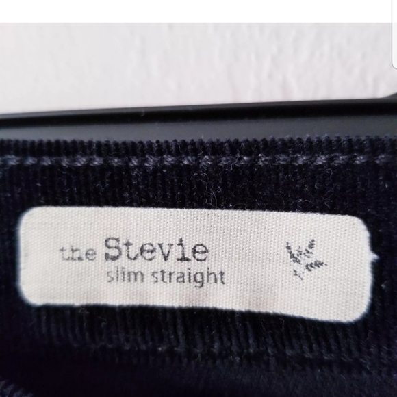 AG Corduroy Jeans - The Stevie Slim Straight 26R black Adriano Goldschmied - Picture 6 of 7